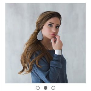 Gunmetal Glam Leather Earrings Nickel & Suede